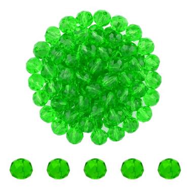 Imagem de Mandala Crafts Contas de cristal briolette verdes de 8 mm – 400 contas de vidro facetadas para fabricação de joias, suprimentos de contas, artesanato DIY, pulseiras, colares, brincos e contas