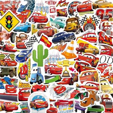 Imagem de Adesivos de carro de corrida para crianças - lembrancinhas de festa de carros de corrida ideia de presente para crianças adolescentes adesivos de vinil à prova d'água garrafas de água skate