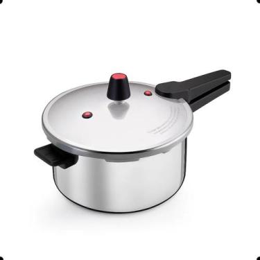Imagem de Panela de Pressão 10 Litros Alumínio Aço Polido Fechamento Externo Cab