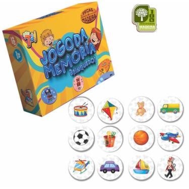 Imagem de Jogo da Memória em Madeira, Brinquedos, 24 peças, Papertoy