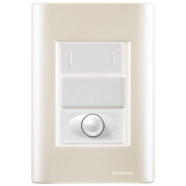 Imagem de Cj Interruptor Paralelo + Dimmer Ajustável Giz Pérola Tramontina Completo Pronto Tramontina