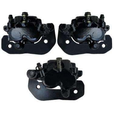 Imagem de Vanlison Conjunto de pinças de freio dianteiro e traseiro direito compatível com Can-Am Outlander 450 500 570 650 800 850 1000 Renegade 500 570 650 800 850 1000 OEM # 705600862 705600888 61 70 5600859