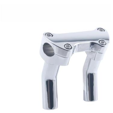 Imagem de FINMOKAL Kit de braçadeira superior de elevação de guidão de 11,4 cm de altura para guidão de 2,5 cm, compatível com Harley Road Glide Dyna Softail Sportster Street Bob, cromado
