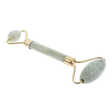 Imagem de barenx Massageador facial com pedra de jade natural do Himalaia para rugas inchadas