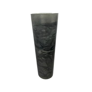 Imagem de Vaso Marmorizado Grande Polietileno Decorativo Polido Moderno Coluna Ibiza Luxo Casa Decoração(Cinza Marmorizado)