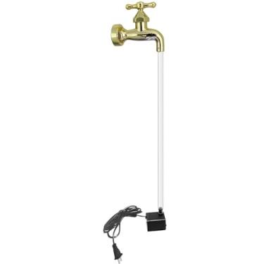 Imagem de Fonte de água flutuante mágica com luzes LED, visor de torneira alimentada por USB, cachoeira criativa de mesa com bico banhado a ouro para mesa, jardim e pátio,