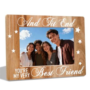 Imagem de Porta-retrato de irmãs, moldura de mesa de madeira amiga, molduras para fotos You're My Very Best Friend, presentes de aniversário, formatura, Natal para irmãs, amigas, amigas, decoração de sala de