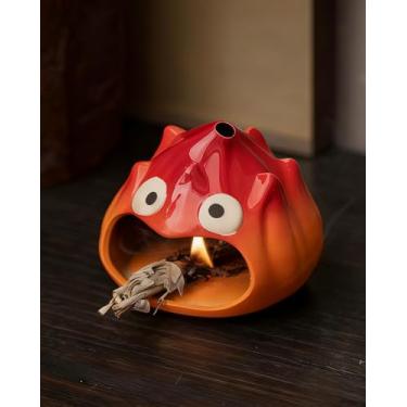 Imagem de TEAVOR Suporte Palo Santo – Queimador de incenso de cerâmica Ember Spirit, prato de chaminé com suporte de sálvia fofo com apanhador de cinzas para ioga e meditação