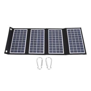 Imagem de Jectse Painel Solar Portátil, Painéis Solares Dobráveis ​​de 30 W 5 V Com Saídas USB Duplas, Painel Solar Monocristalino para Camping, Caminhadas, Mochila