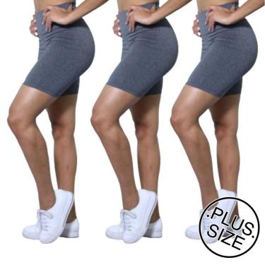 Imagem de Kit 3 Bermudas Plus Size Heide Ribeiro Silver Fitness-Feminino