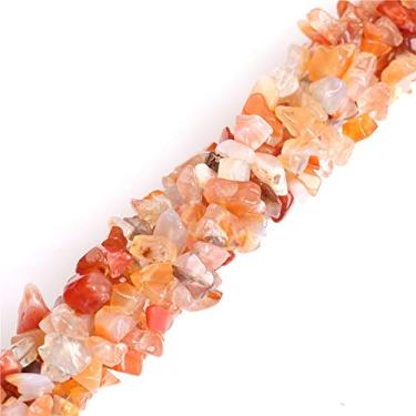 Imagem de 6-8mm Red Carnelian Gravel Gemstone Chips Beads Freeform Orange Red 34" JOE FOREMAN