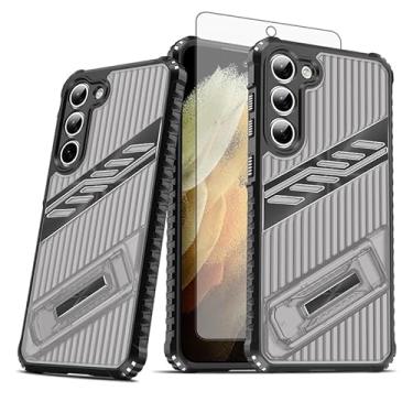 Imagem de Asuwish Capa de celular para Samsung Galaxy S23 Plus S23+ 5G com protetor de tela de vidro temperado e acessórios de suporte rígido híbrido S23plus 23S + S 23 23+ SM-S916U 16.8 cm feminino masculino