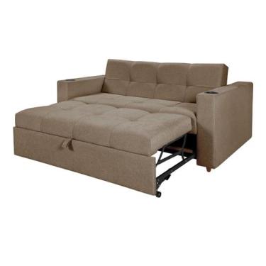 Imagem de Sofá Cama Reclinável Retrátil Austin Pompeia Com Porta Copos Casa Impe