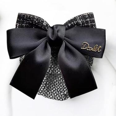 Imagem de Enfermeira profissional aeromoça acessórios de bolso rede de cabelo elegante laço de cabelo trabalho grampo de cabelo