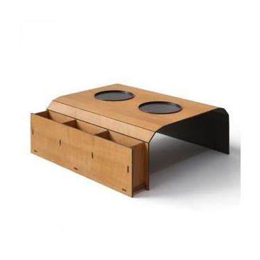 Imagem de Esteira para Braço de Sofá com Porta Copos e Suporte para Controle - Apoio para Bebidas e Organizador 40x28,5cm(1 CONTROLE CAPPUCINO)