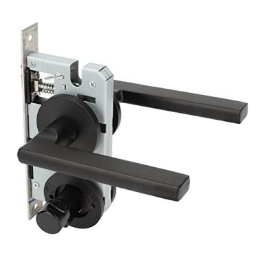 Imagem de Domary Maçaneta de Fechadura de Porta Com Design de Grade de Aço Inoxidável Com Alça Recheada, Durável e Fácil de Instalar para Portas de Quarto