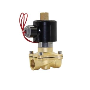 Imagem de Válvula solenóide de latão normalmente aberta DN08 DN10 DN15 DN20 para aplicações pneumáticas, 12V 24V 110V 220V, adequada para água, óleo e gás(DN10,220V)