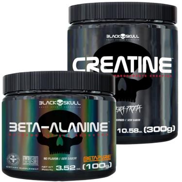 Imagem de Kit Creatina 300g + Beta Alanina 123g Black Skull