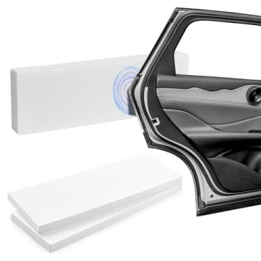 Imagem de Protetor de parede de garagem, pacote com 2 protetores de porta de carro de garagem para portas de carros, espuma vinílica acetinada autoadesiva anticolisão para assistência de estacionamento de
