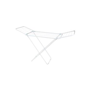 Imagem de Varal de Chão Buenos Aires, Aço Branco, Retrátil, Dobrável, Suporta 8kg, 133x95x53cm, Design Moderno para Apartamentos