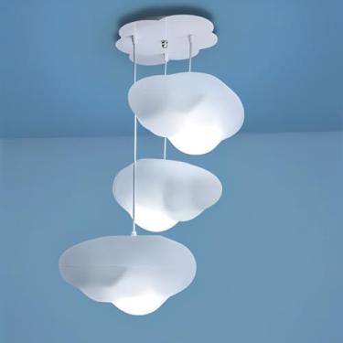 Imagem de Luminária Pendente Trio de Nuvens – Estilo Lúdico, Bivolt, Iluminação Suave e Decorativa