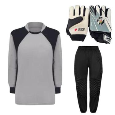 Imagem de Kit De Goleiro TRB + Luva De Goleiro Infantil Vasco DRB Goalkeeper - D