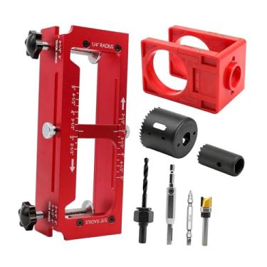 Imagem de Generic Gabarito para Dobradiça de Porta, Ferramenta de Montagem Ajustável, Modelo para Tupia Rápido E Preciso.