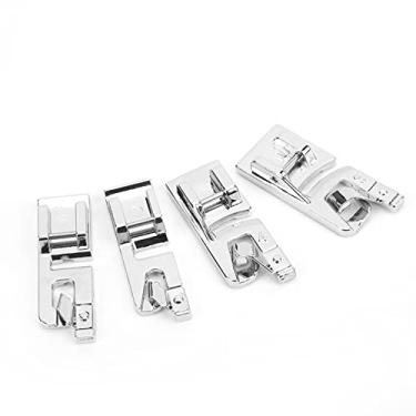 Imagem de GLOGLOW Calcador de Bainha Enrolada, Aço Inoxidável, Design Durável, Compatível Com Máquinas de Costura de Alça Baixa para Projetos DIY