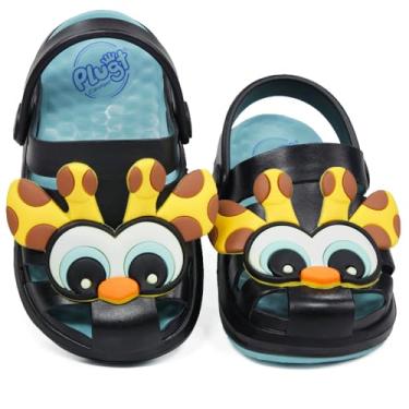 Imagem de Babuche Infantil Menino Plugt Pop Sandália Girafa Divertido Baby Macio Confortável Antiderrapante (Preto, BR, Criança de 1 a 3 anos, Faixa Numérico, 23, 24)