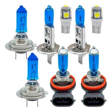 Imagem de Kit Lâmpadas Super Brancas H1 H7 T10 + Mi - Clio 2004 A 2012