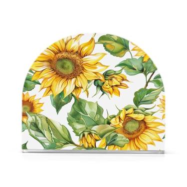 Imagem de Lindo porta-guardanapos de girassóis para mesas, porta-guardanapos de Halloween para cozinha, porta-guardanapos de mesa, porta-guardanapos de coquetel, porta-guardanapos de papel646