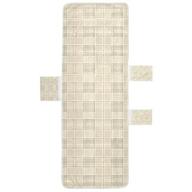 Imagem de STAYTOP Capa de toalha de cadeira xadrez elegante de búfalo, capa de espreguiçadeira macia, capas de cadeira de praia com bolsos para jardim ao ar livre, pátio, pátio, banhos de sol, gramado, 215 x 76