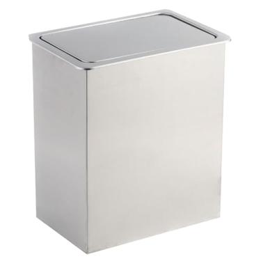 Imagem de Lixeira quadrada embutida - lixeira embutida para cozinha, recipiente de bancada oculto para limpeza fácil, lixeira de papel estilosa, caixa de cozinha que economiza espaço (grande A