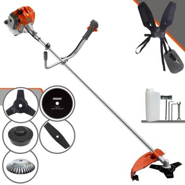 Imagem de Roçadeira Multifuncional RL430ACNTK À Gasolina 2T 43cc 1,7HP Com Carretel e Lâmina 3 Pontas + EXTRA Lâmina 2 Pontas, Lâmina 80 Dentes e Escova de Aço