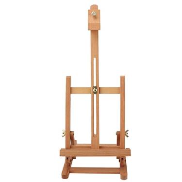 Imagem de Mesa pequena ajustável de madeira com moldura em H Cavalete Expositor para artista Prancheta de desenho Estúdio Suporte para pintura de arte para artistas Estudantes Profissionais