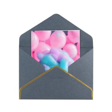 Imagem de SKKNT Cartões de felicitações em branco versáteis com estampa de algodão doce vermelho com envelopes 11,4 x 15,2 cm