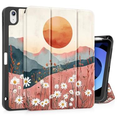 Imagem de May Chen Capa para iPad Air 11 polegadas (M3 2025/M2 2024) 7ª/6ª geração/iPad Air 11 polegadas 5ª/4ª geração 2022 2020 com Pencel Hodel, suporte de três dobras Auto Wake/Sleep TPU com suporte