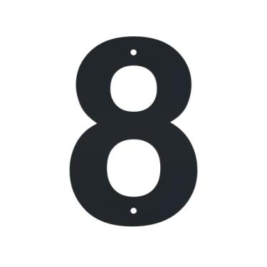 Imagem de Número Residencial de Aço Preto 8-1 Peça