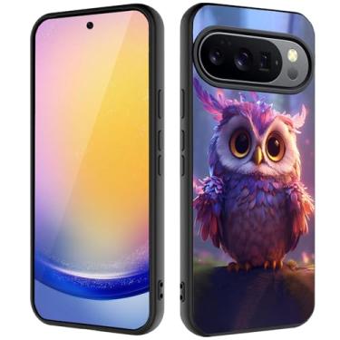 Imagem de Capa para Google Pixel 10 Pro XL, capa ultrafina de silicone líquido antiderrapante elegante, adequada para Pixel 10 Pro XL de 6,8 polegadas, coruja