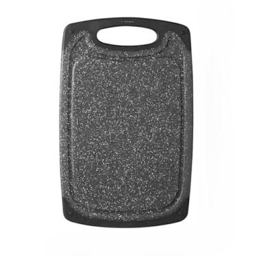 Imagem de Tábua de Corte Profissional em Polipropileno Preto Antiderrapante – Multiuso para Cozinha, Frutas, Legumes e Carnes(P)