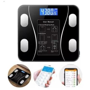 Imagem de Balança Bioimpedância Peso IMC Corporal APP Bluetooth - Evolux