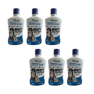 Imagem de Kit 6 Shampoo 6 Em 1 Antipulgas Anticarrapatos 500ml Cão Gato Limpeza Profunda Proteção Completa