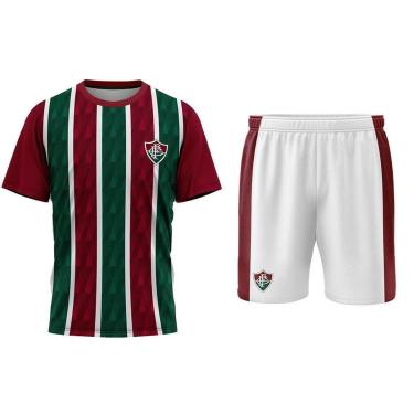 Imagem de Conjunto Fluminense Símbolo Mini Craque - Camisa + Shorts - Infantil-Masculino