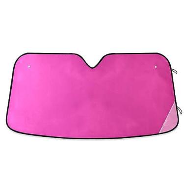 Imagem de Para-brisa de carro gradiente vermelho rosa, persianas de carro para janelas dianteiras, proteção UV cortina dobrável para janela de carro, para-sol para carros, caminhões, acessórios de carro
