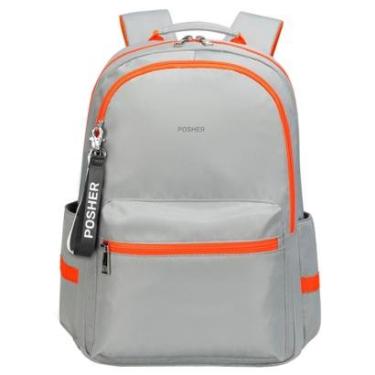 Imagem de Mochila Alyssa Antifurto Cinza Claro - Posher-Unissex