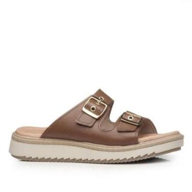 Imagem de Chinelo Pegada Feminino em Couro Terracota 233662-03-Feminino