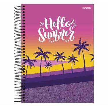 Imagem de StarSchool – Caderno Universitário 12 Matérias Surf | Capa Dura, 192 Folhas e Espiral Colorido | Design Estilo Praia