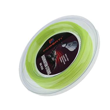 Imagem de Simhoa Conjunto de cordas de badminton premium bobina de raquete de alta flexibilidade substituição de corda - amarelo fluorescente, 200 m