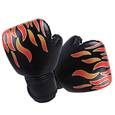 Imagem de Newmind Luvas de boxe para adultos e crianças, luvas de treinamento de kickboxing, luvas pesadas, luvas de saco de pancada para boxe, kickboxing, Muay Thai, MMA, preto, criança