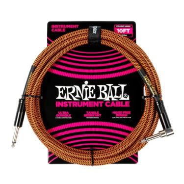 Imagem de Ernie Ball Braided Instrument Cable Straight/Angle 10ft - Pumpkin Pie